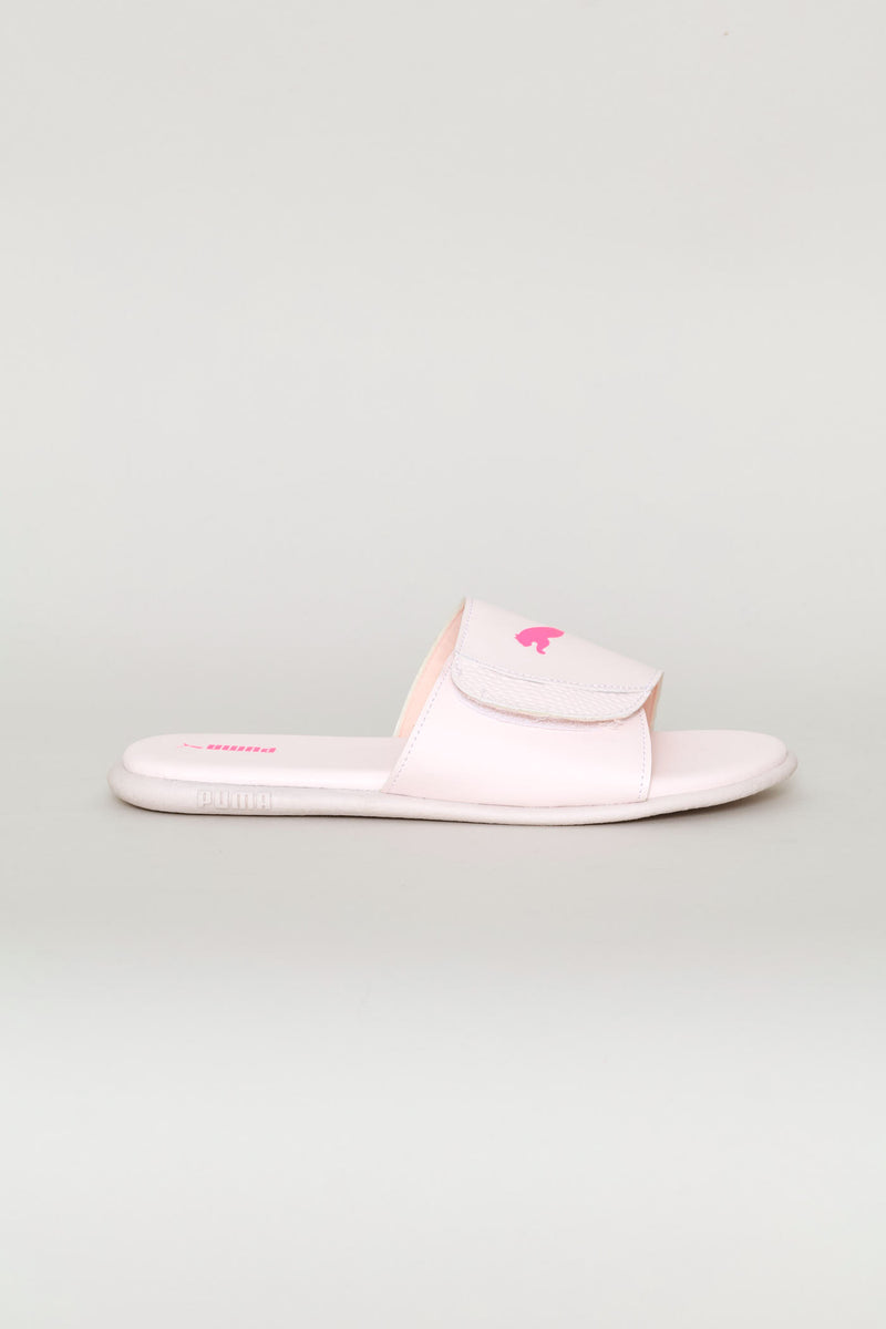 Girls Sporty Velcro Zadp Slide - Pink