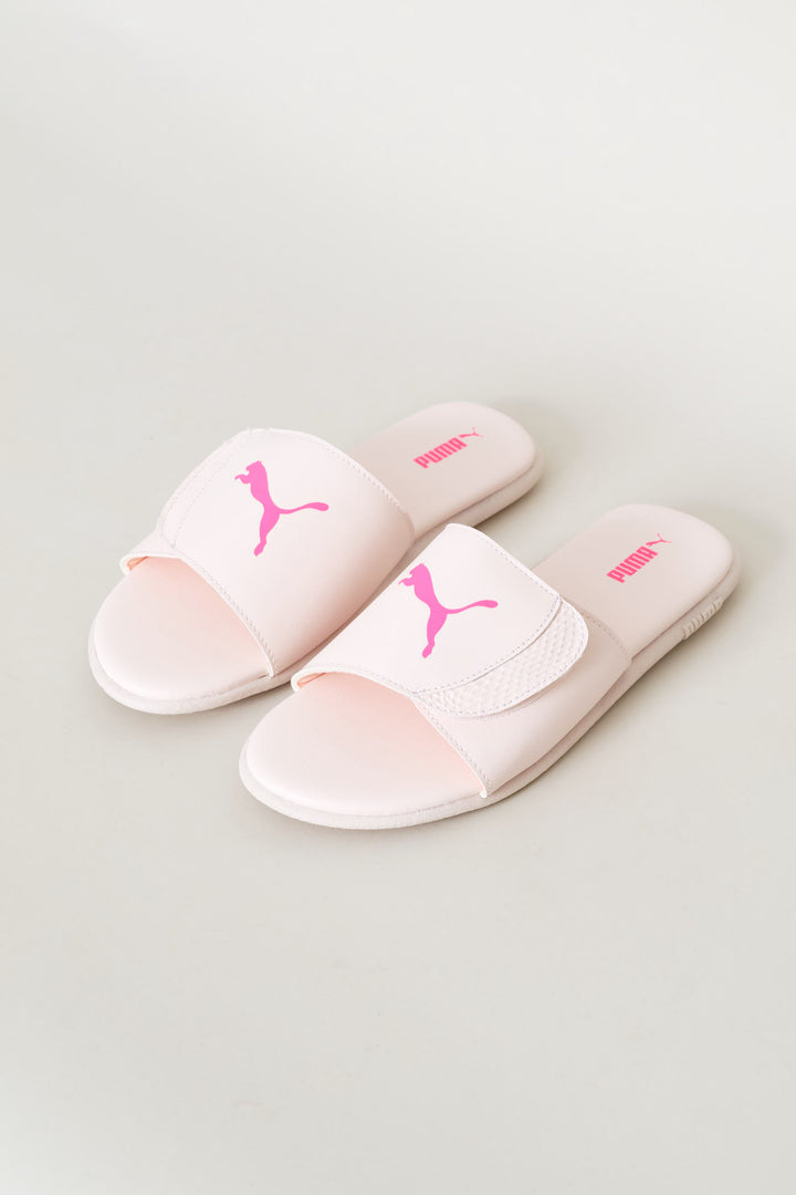 Girls Sporty Velcro Zadp Slide - Pink