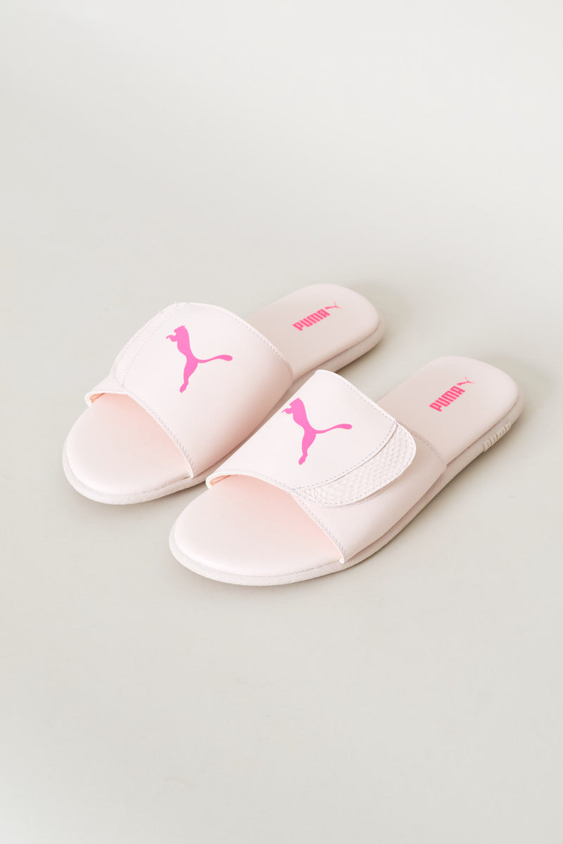 Girls Sporty Velcro Zadp Slide - Pink