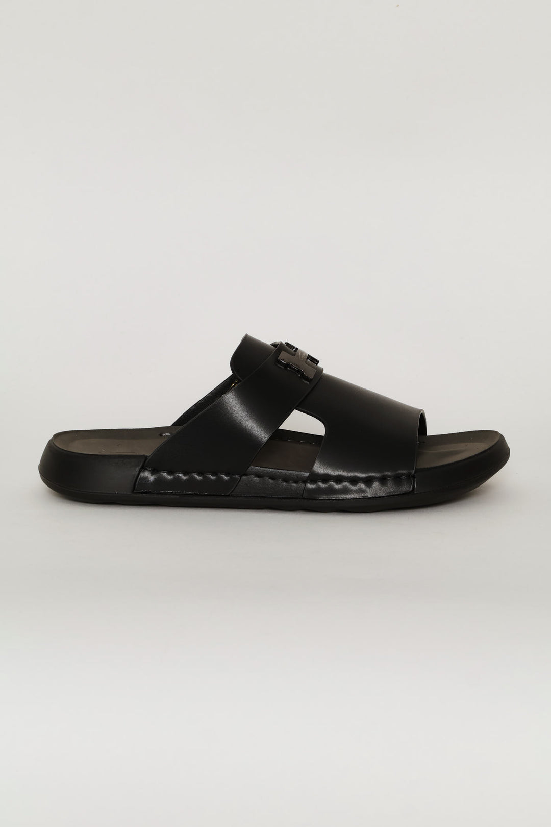 Trim Detail Comfort Sandal - Black