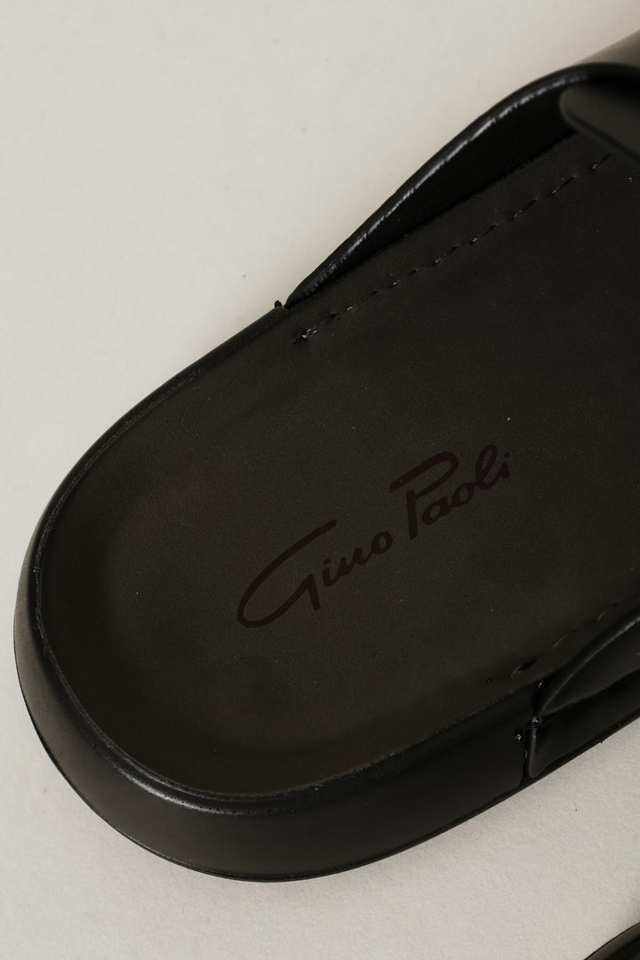 Trim Detail Comfort Sandal - Black