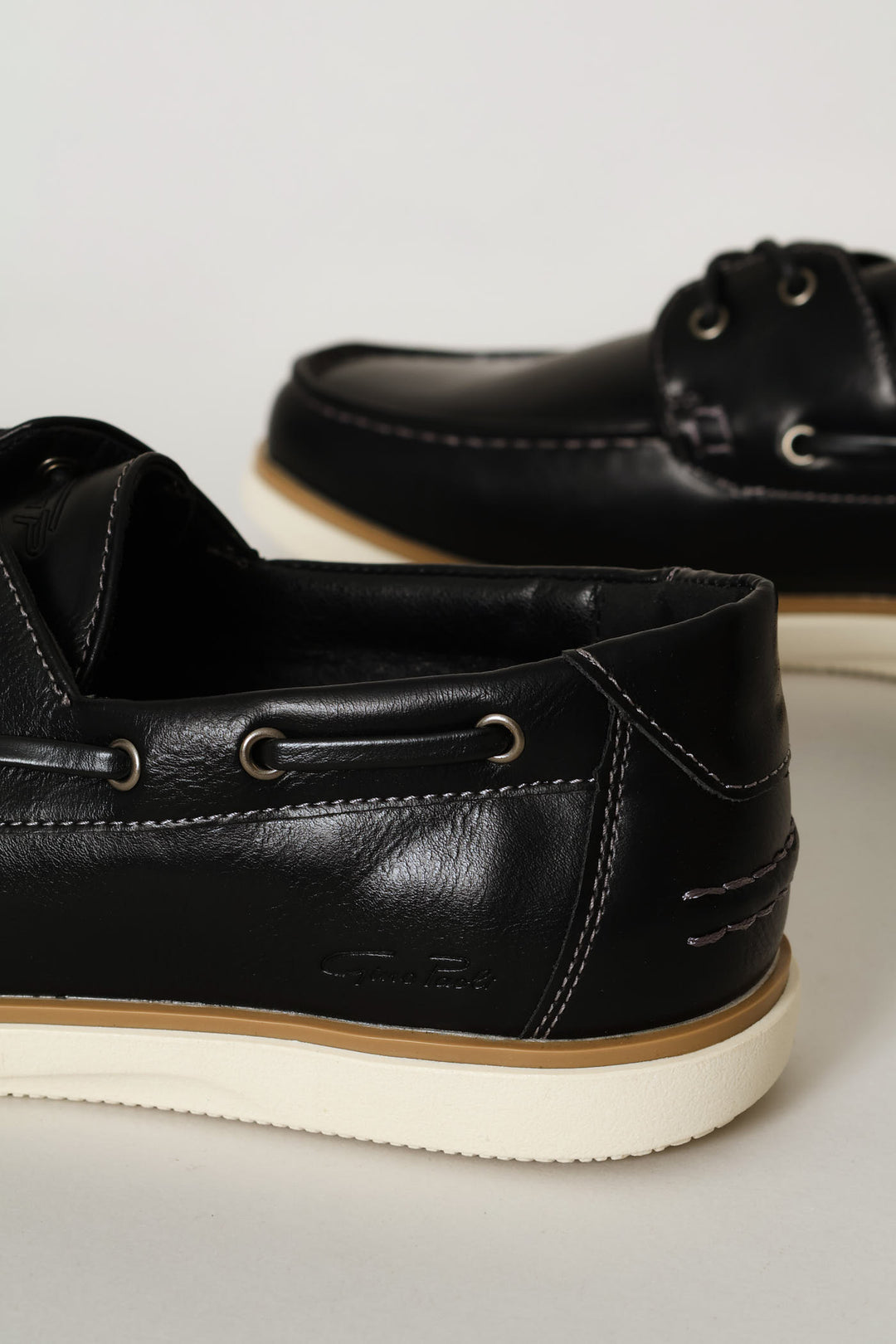 Lace Up Docksider - Black