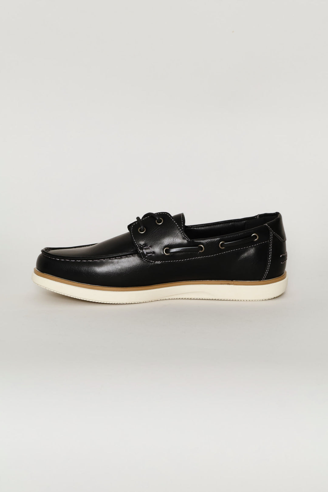 Lace Up Docksider - Black