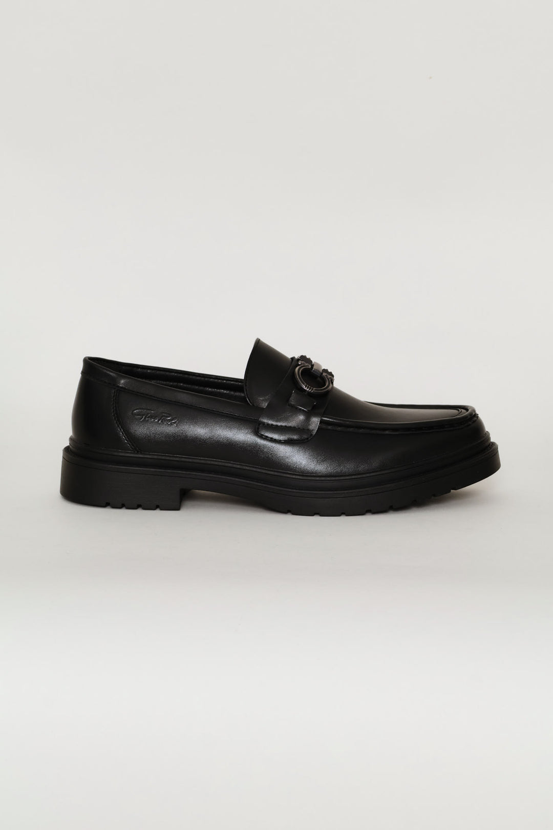 Chunky Loafer With Trim On Upper Band - Black