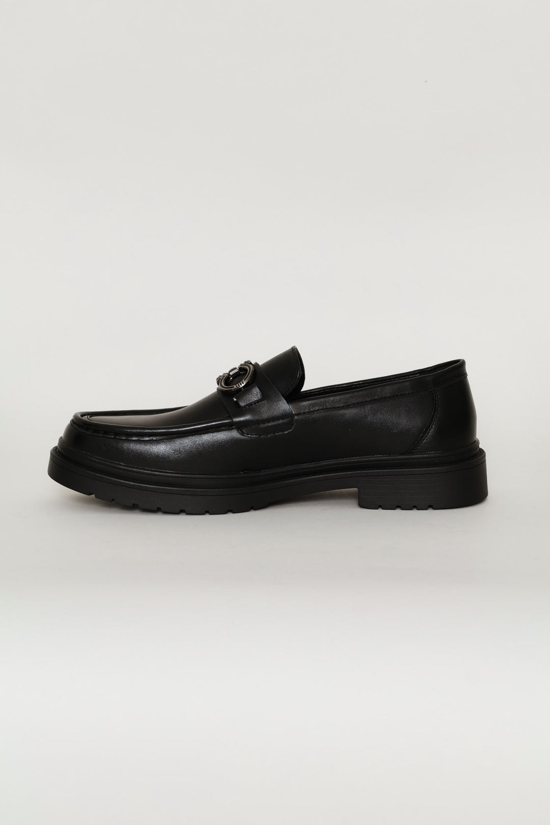 Chunky Loafer With Trim On Upper Band - Black