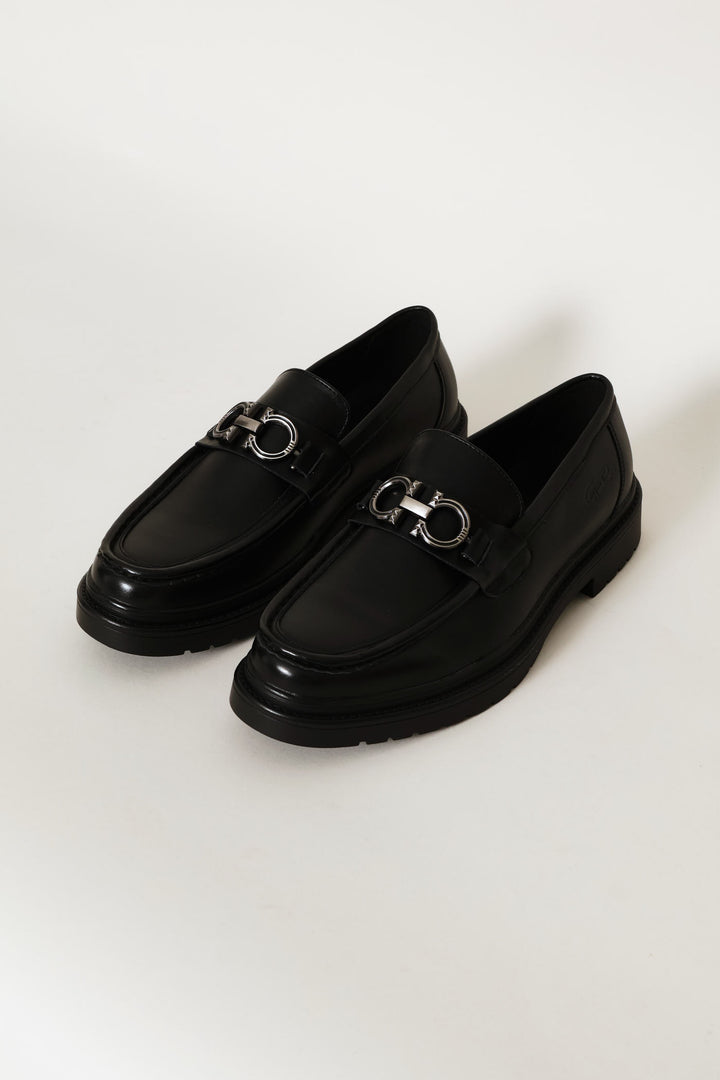 Chunky Loafer With Trim On Upper Band - Black