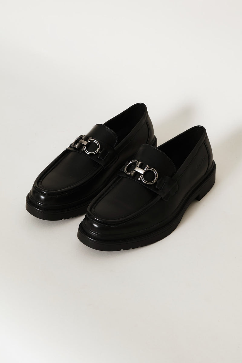 Chunky Loafer With Trim On Upper Band - Black