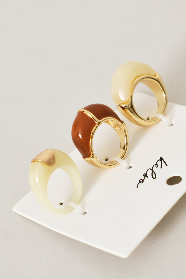 3 Pack Resin & Metal Trim Rings - Multi