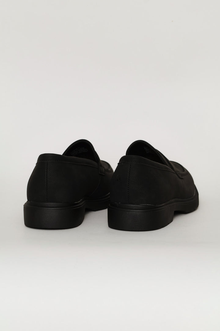 Penny Moccasin Smart Casual Loafer - Black