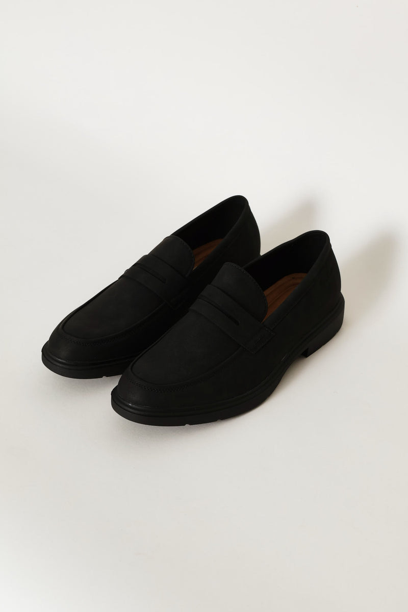 Penny Moccasin Smart Casual Loafer - Black