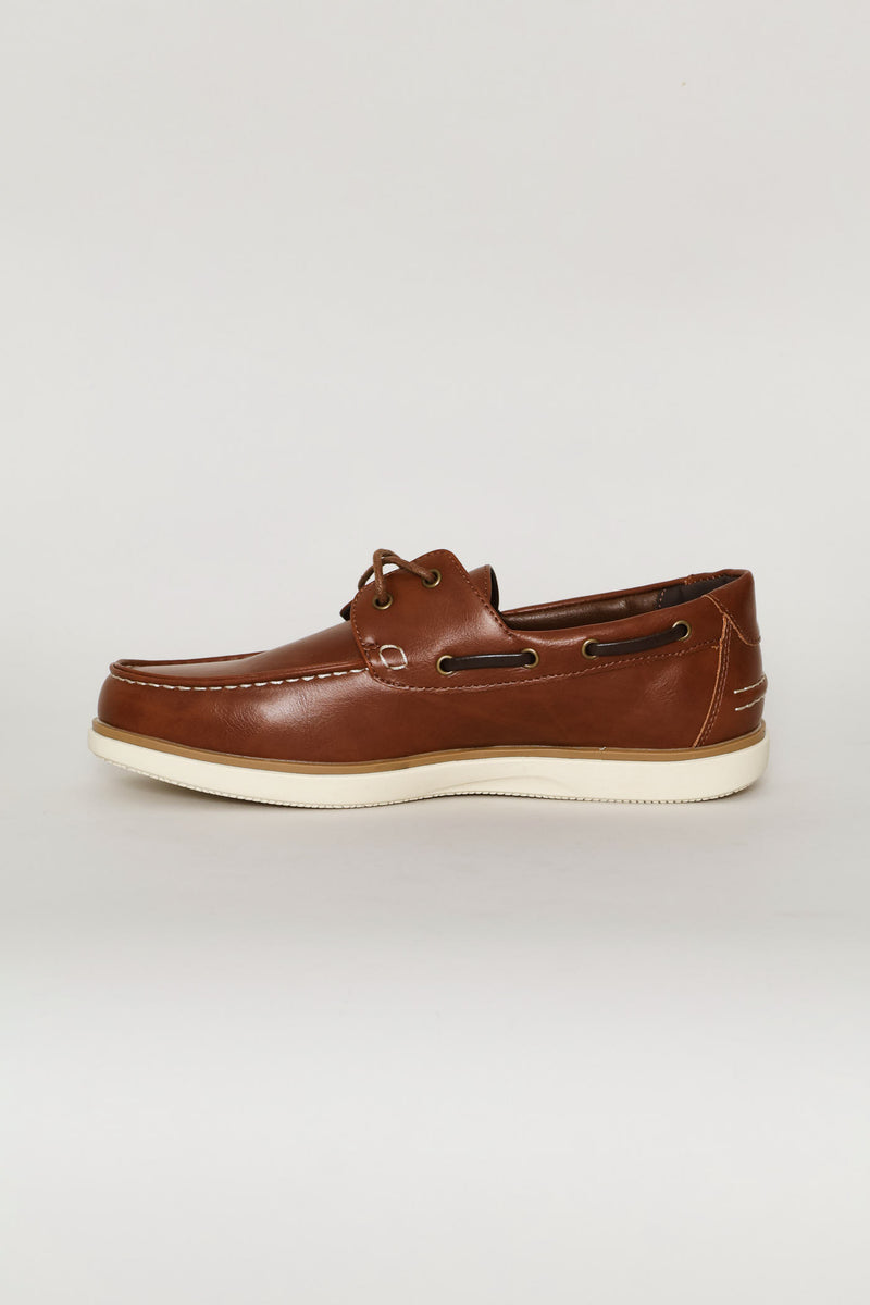 Lace Up Docksider - Brown