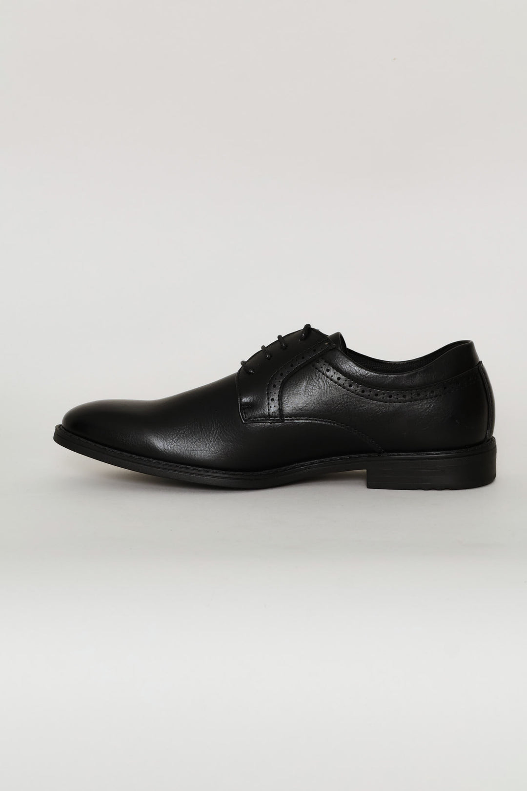 Basic Lace Up Formal Derby Shoe - Black