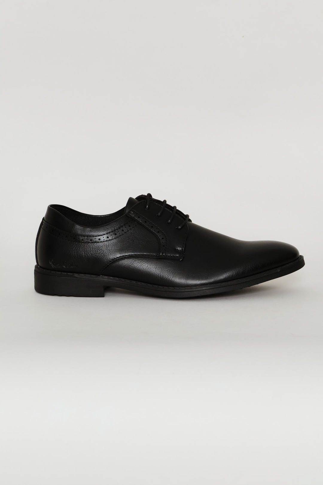 Basic Lace Up Formal Derby Shoe - Black