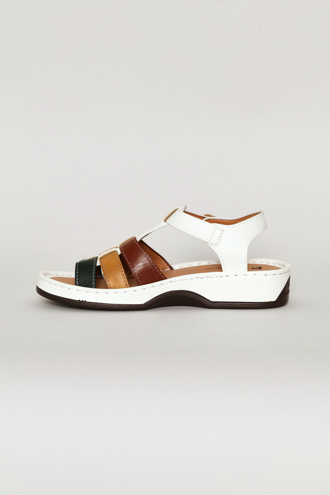 Multi Stripe Sandal - Black/Red