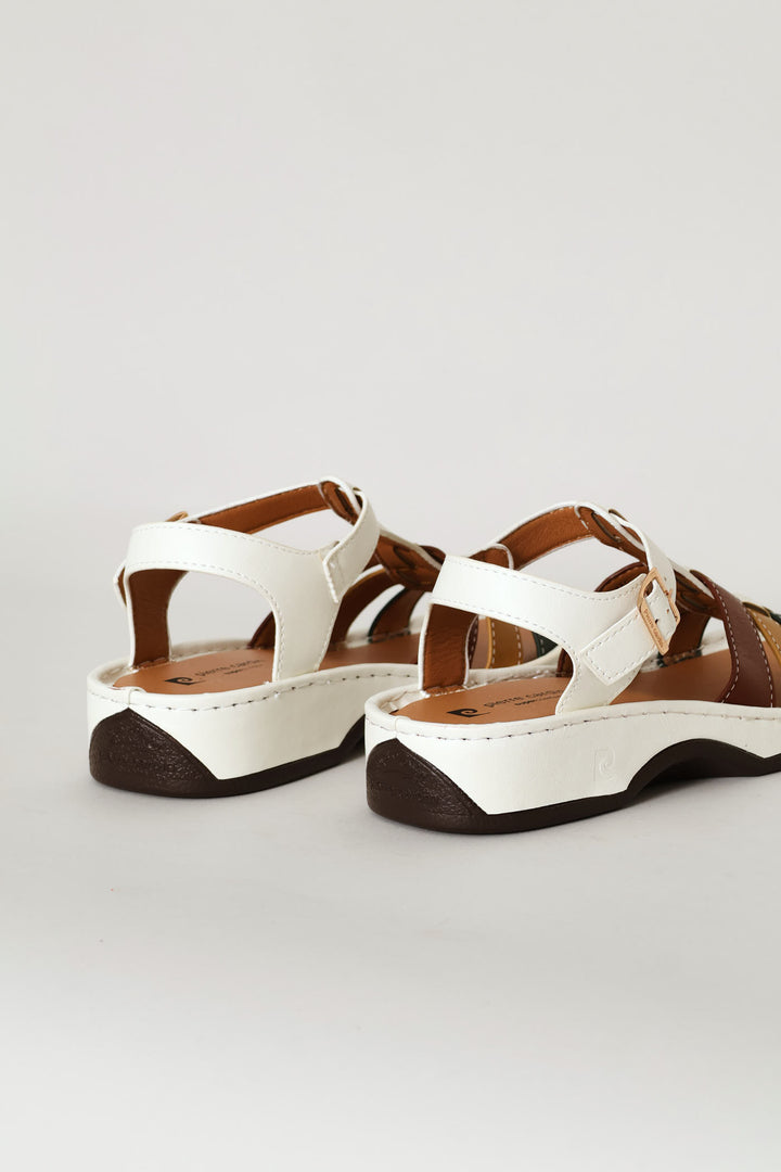 Multi Stripe Sandal - Black/Red