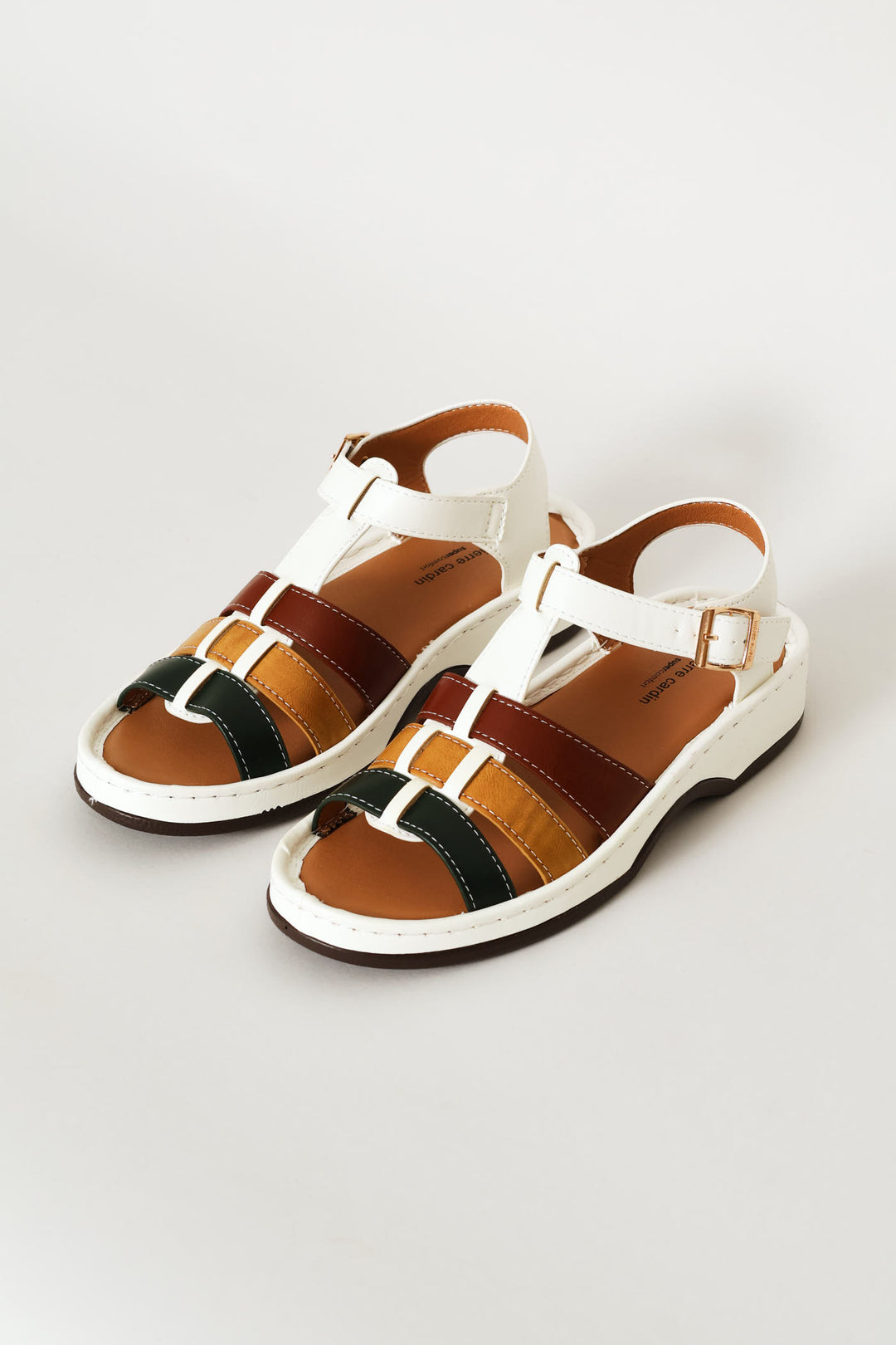 Multi Stripe Sandal - Black/Red