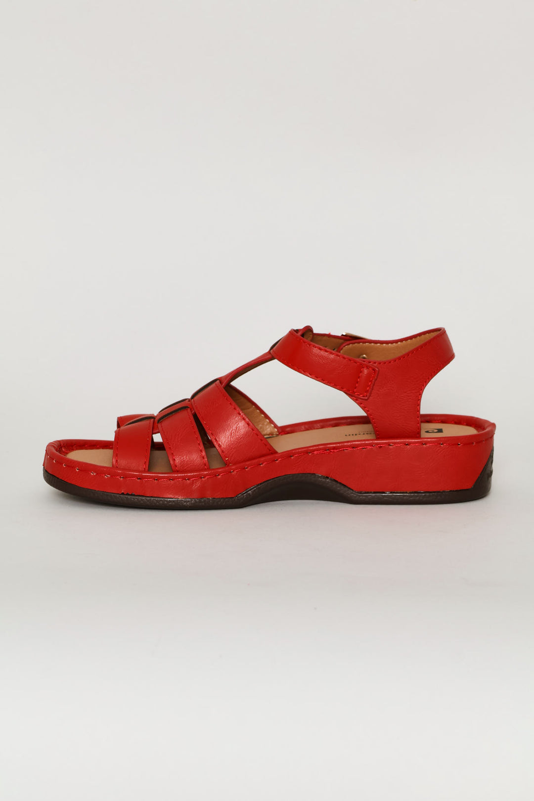Multi Stripe Sandal - Red