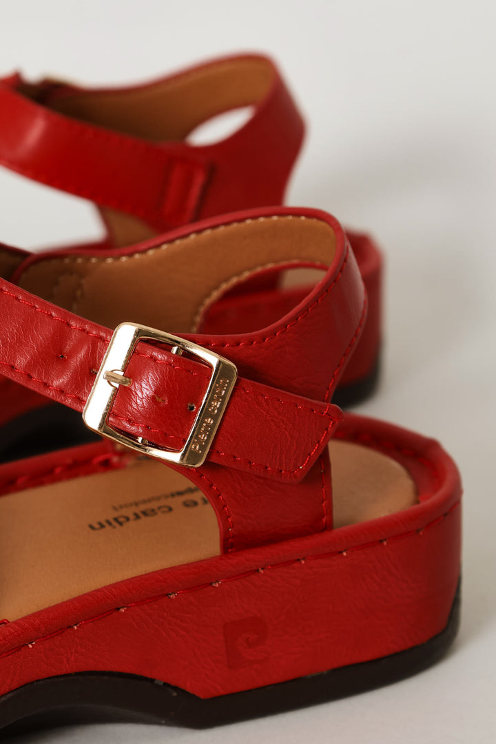 Multi Stripe Sandal - Red