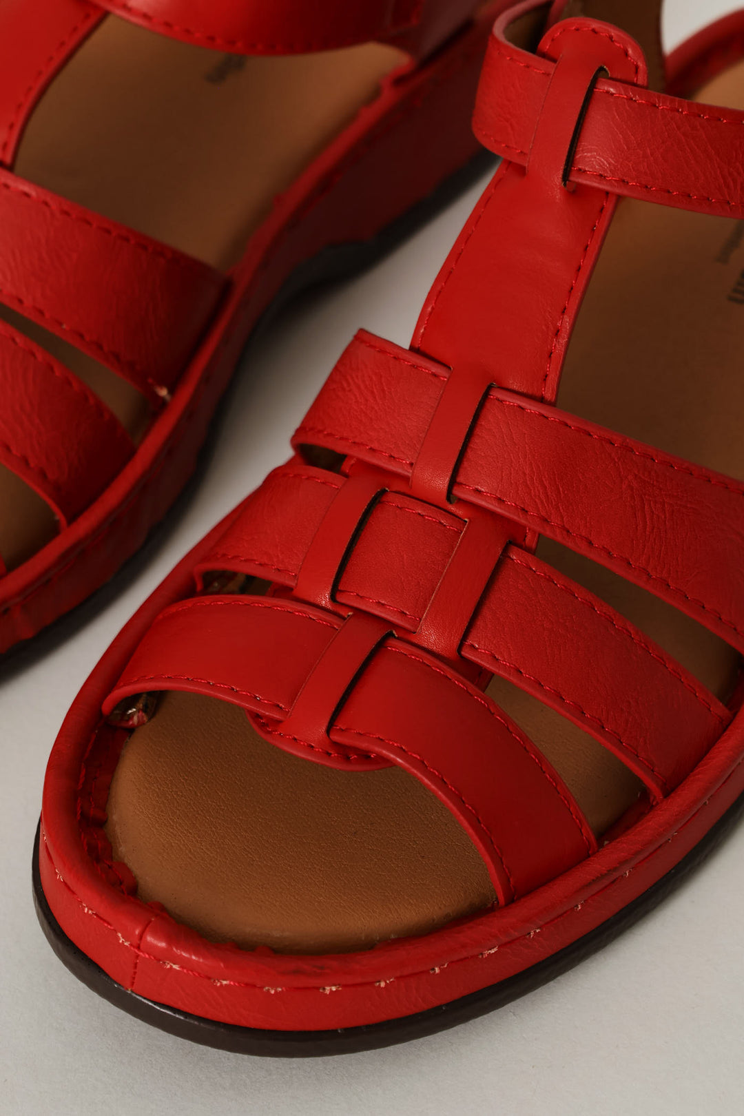 Multi Stripe Sandal - Red