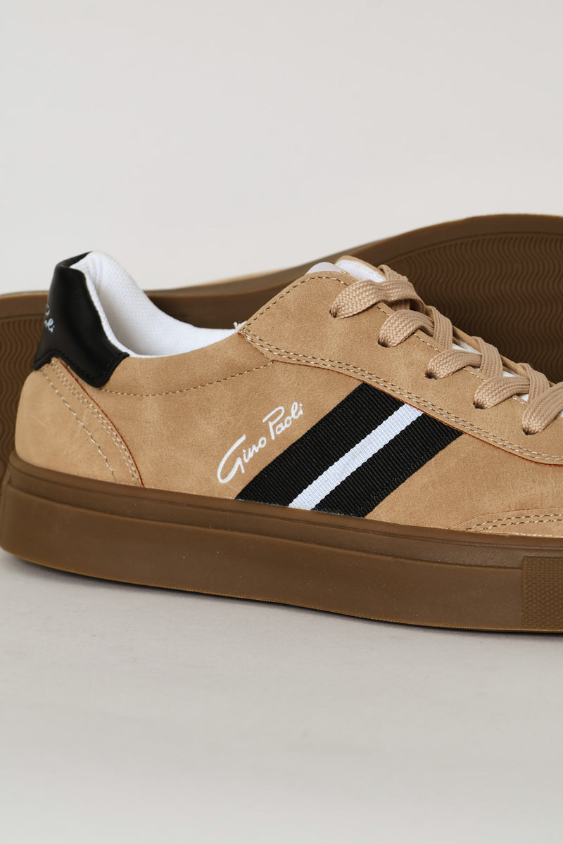 Stripe Side Detail Sneaker - Stone