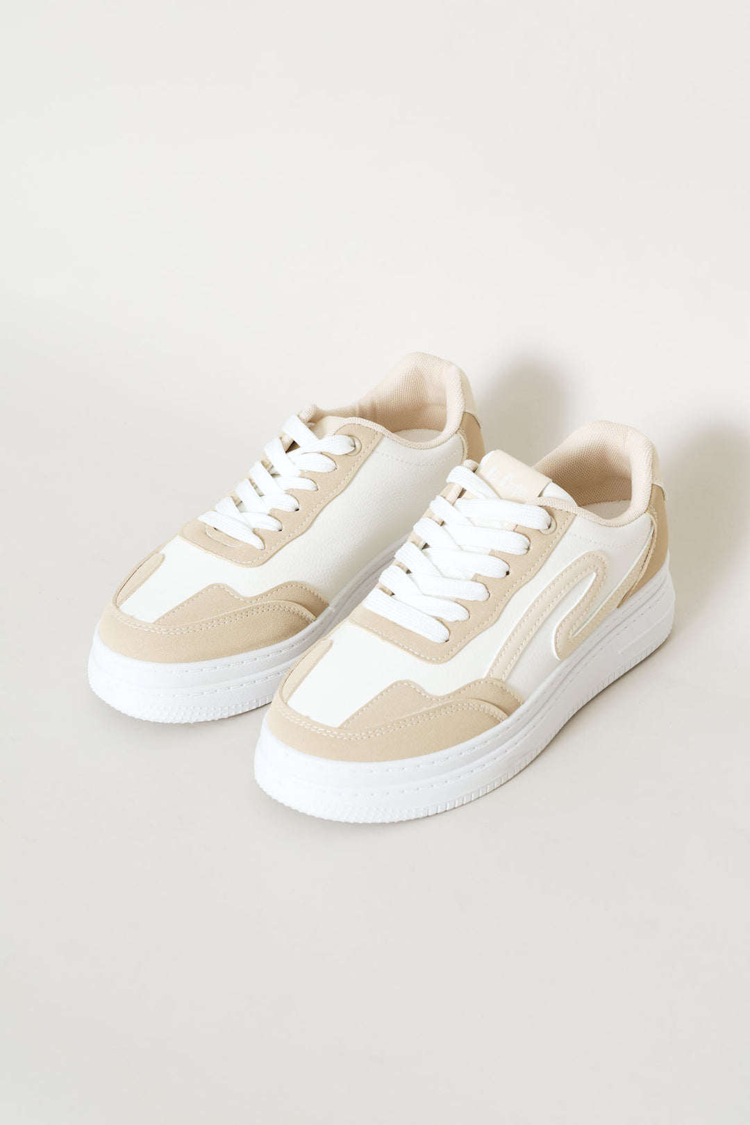 Colour Block Sneaker - Beige