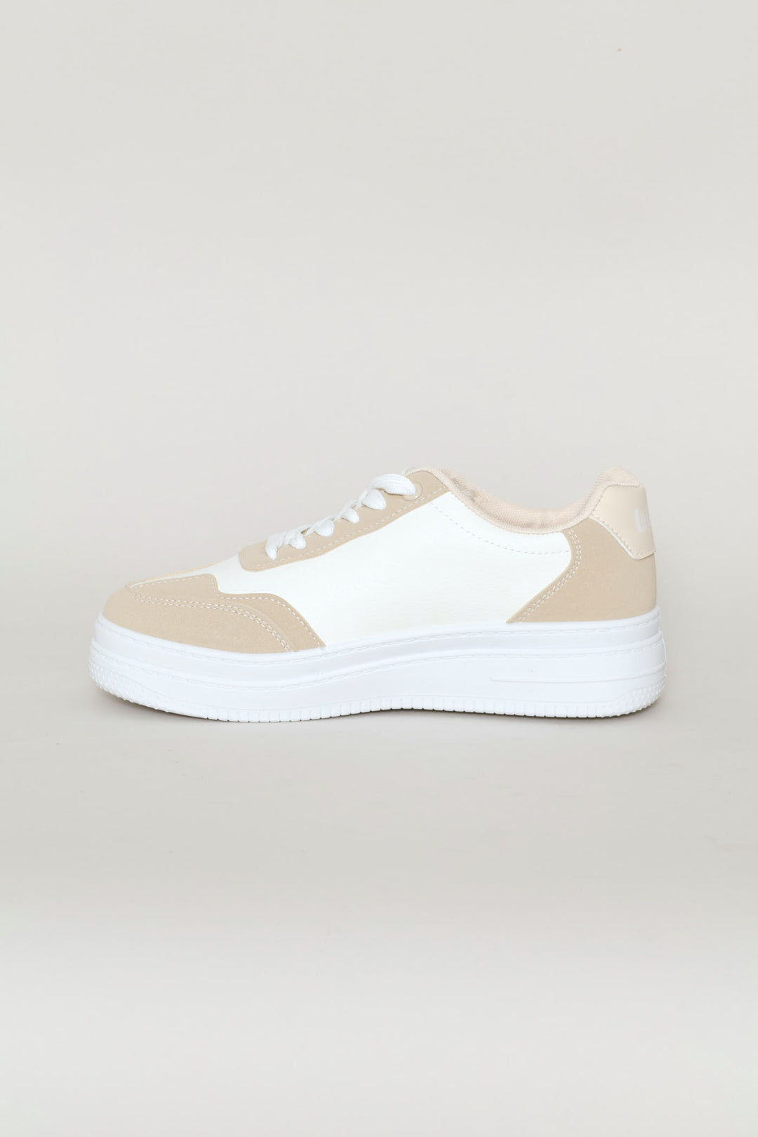 Colour Block Sneaker - Beige