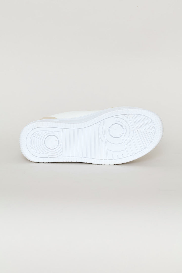 Colour Block Sneaker - Beige