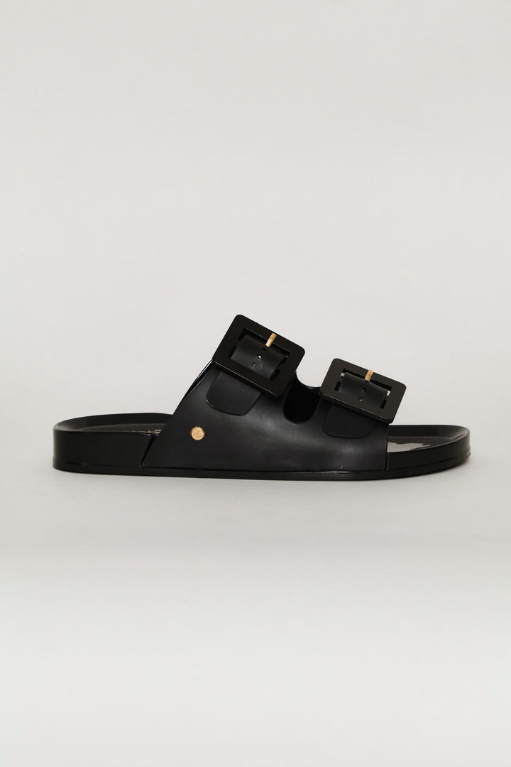 Buckle Detail Sandal - Black