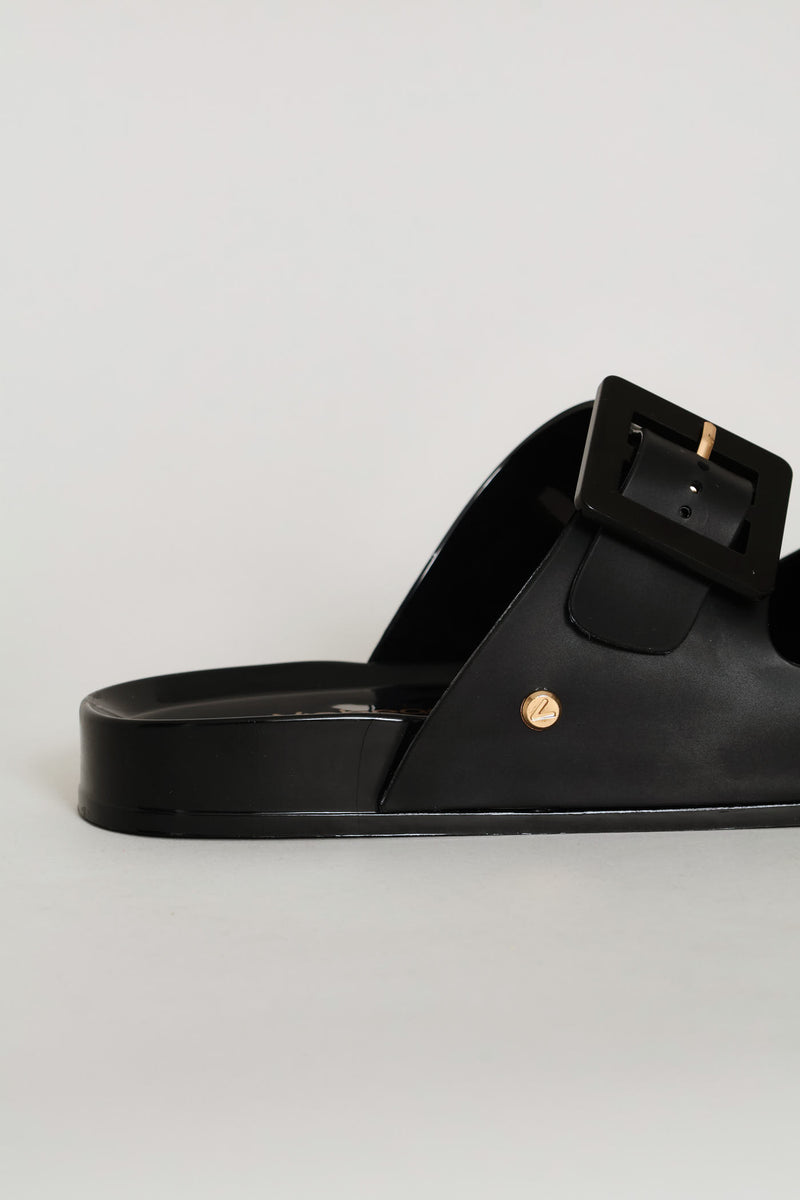 Buckle Detail Sandal - Black