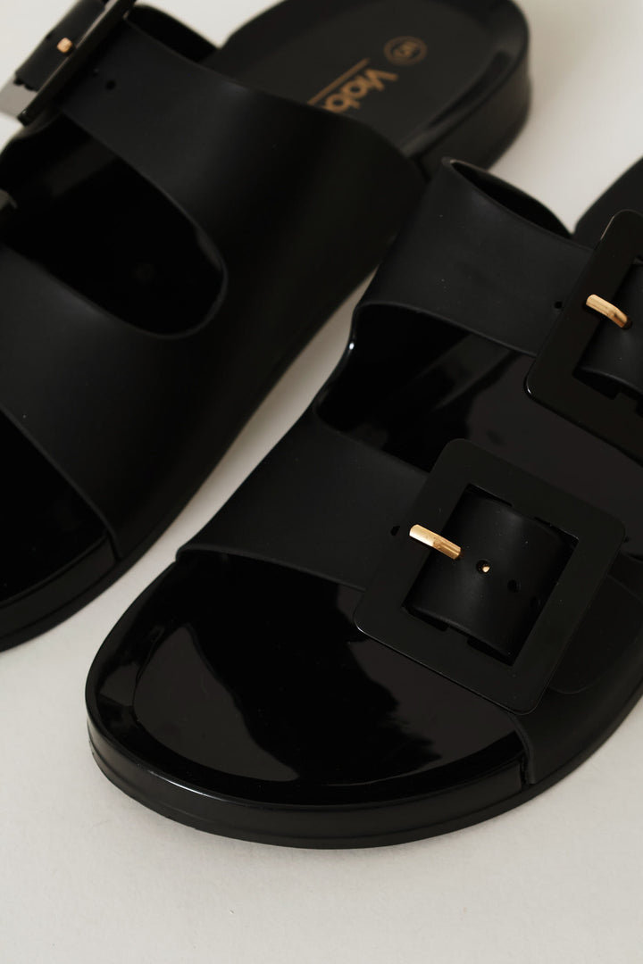 Buckle Detail Sandal - Black
