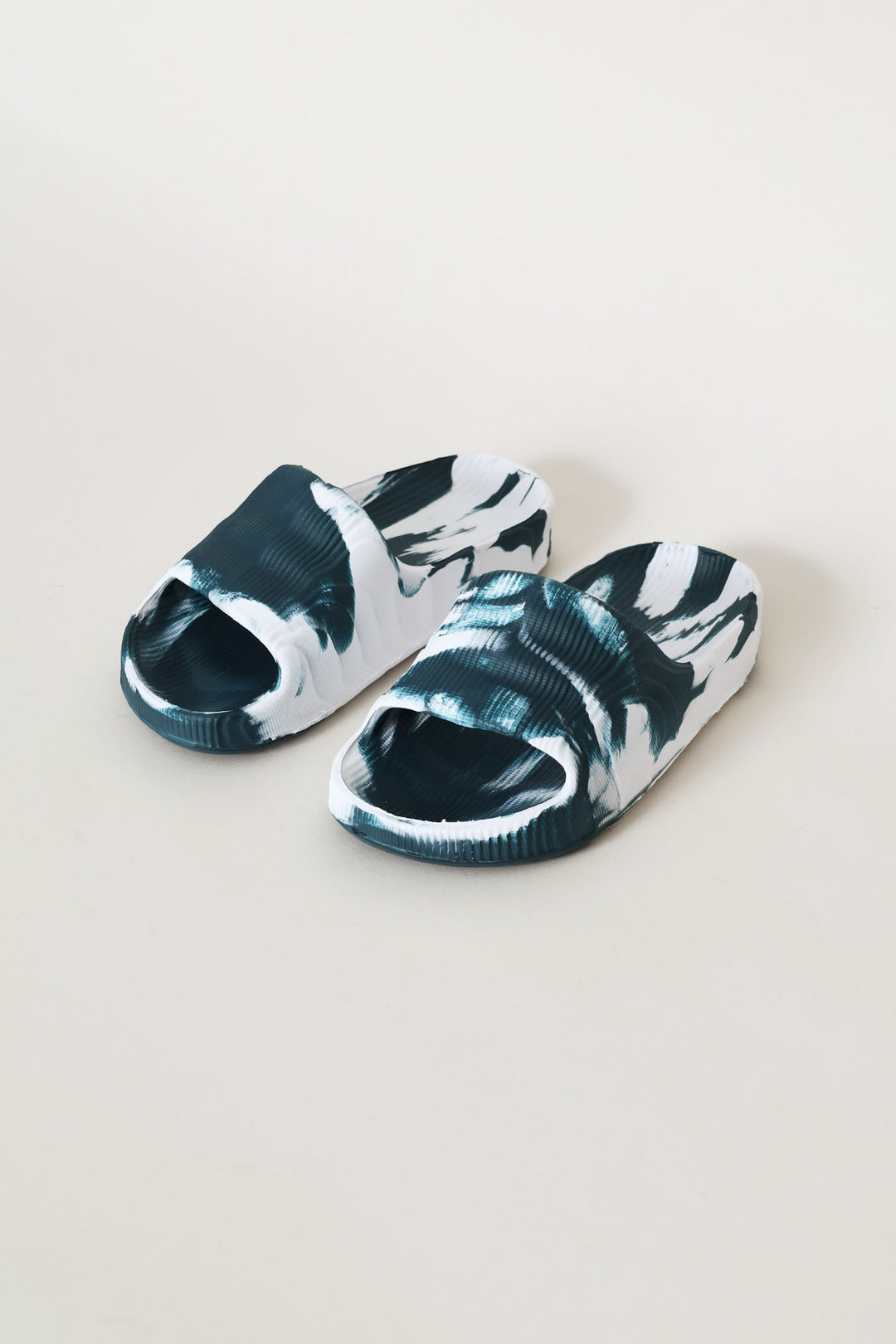 Boys Marbled 3D Slide - Denim