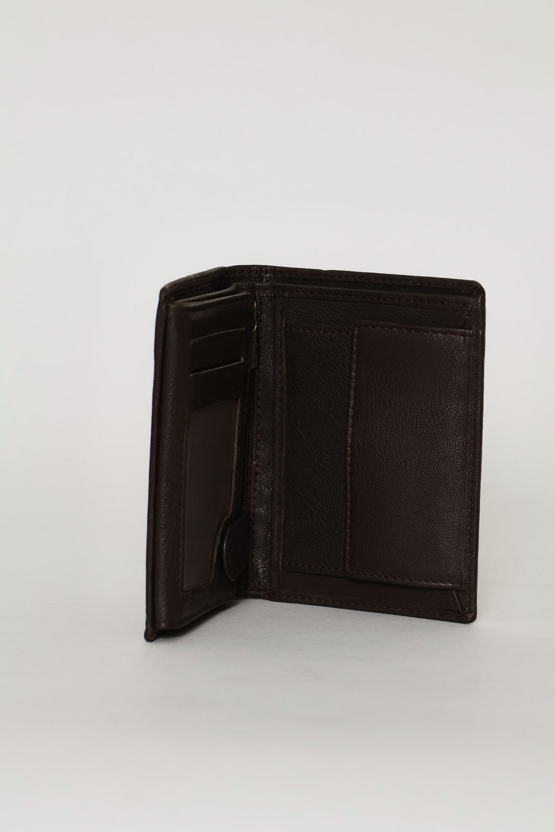 Faux Leather Embossed Wallet - Brown
