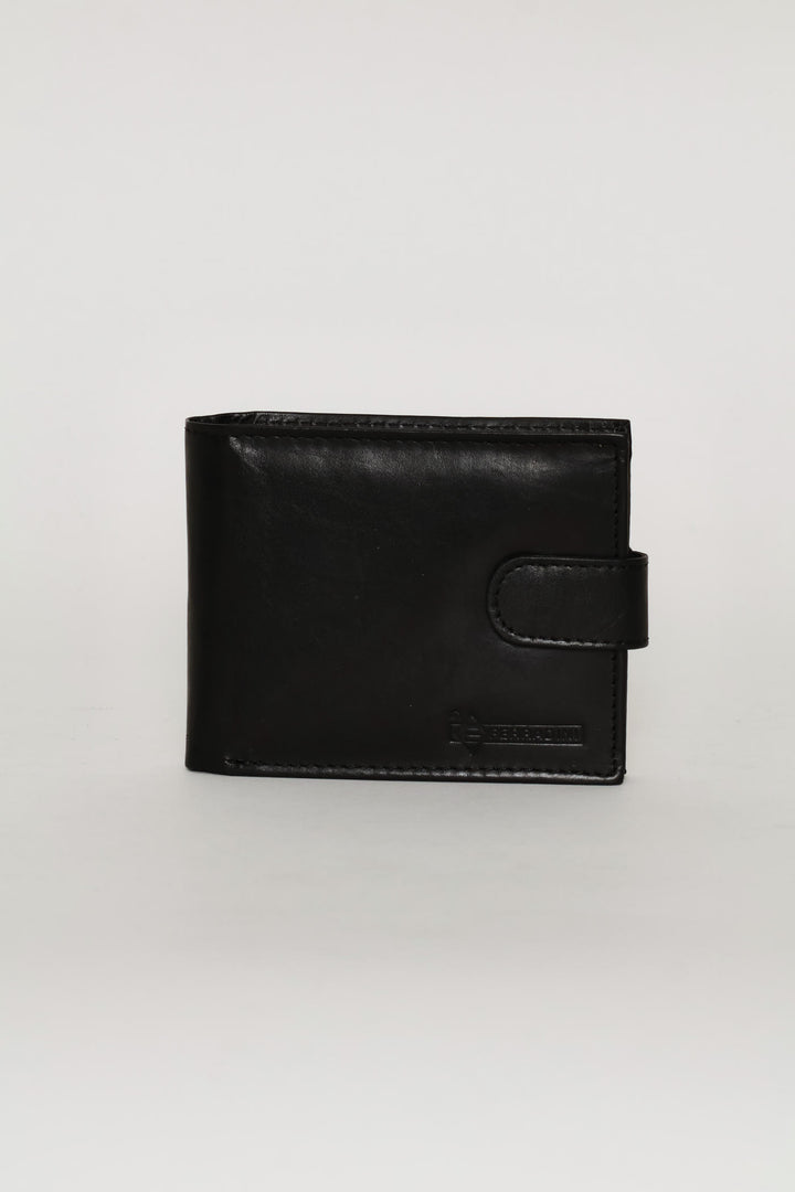 Bill Fold Faux Leather Wallet - Brown