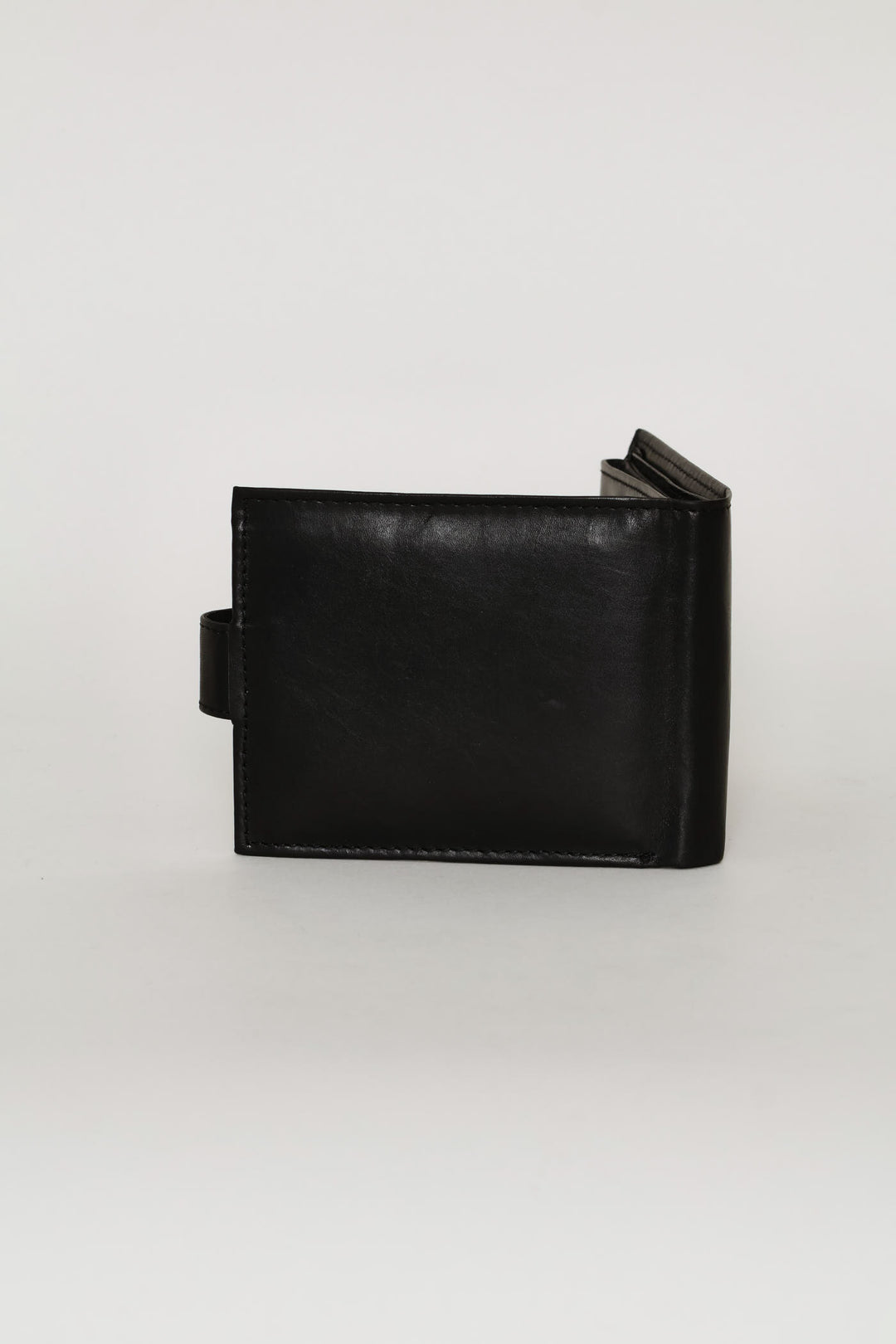 Bill Fold Faux Leather Wallet - Brown