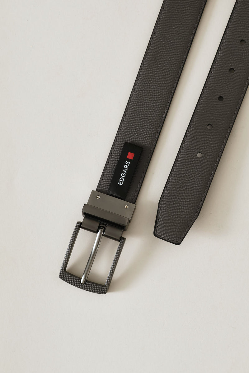 Textured Buckle Belt - Black