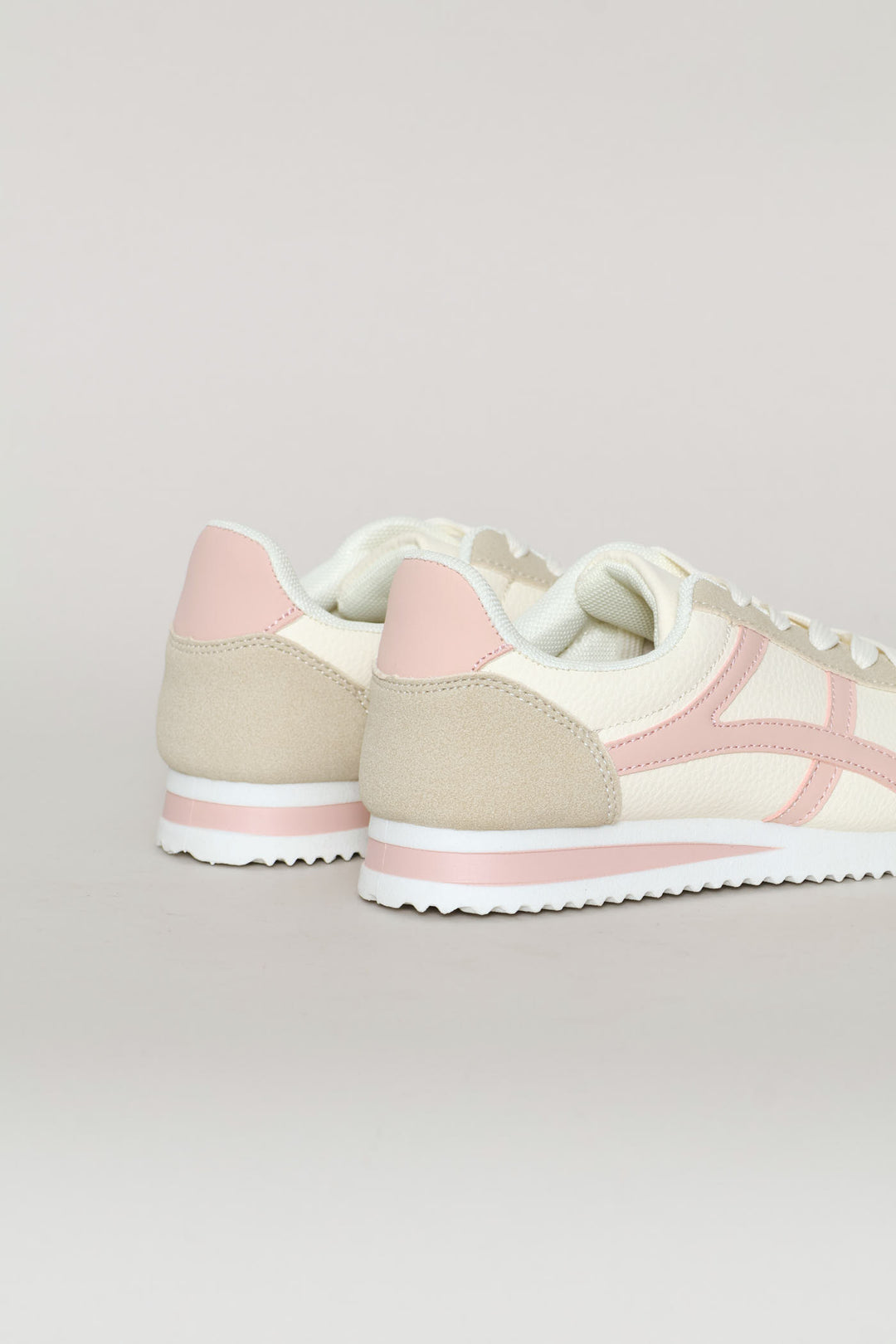 Pre-Girls Glade Retro Street Sneaker - White/Light Pink