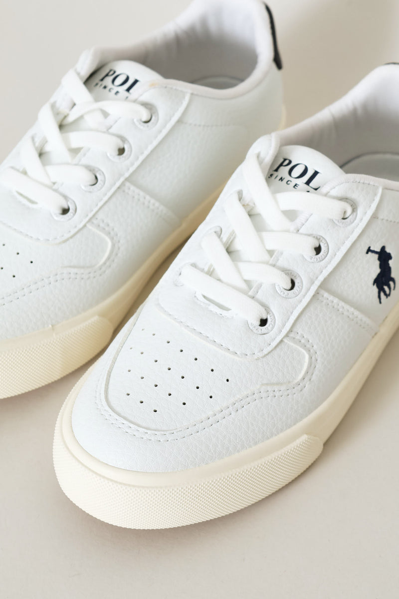 Boys Classic Leather Sneaker - White