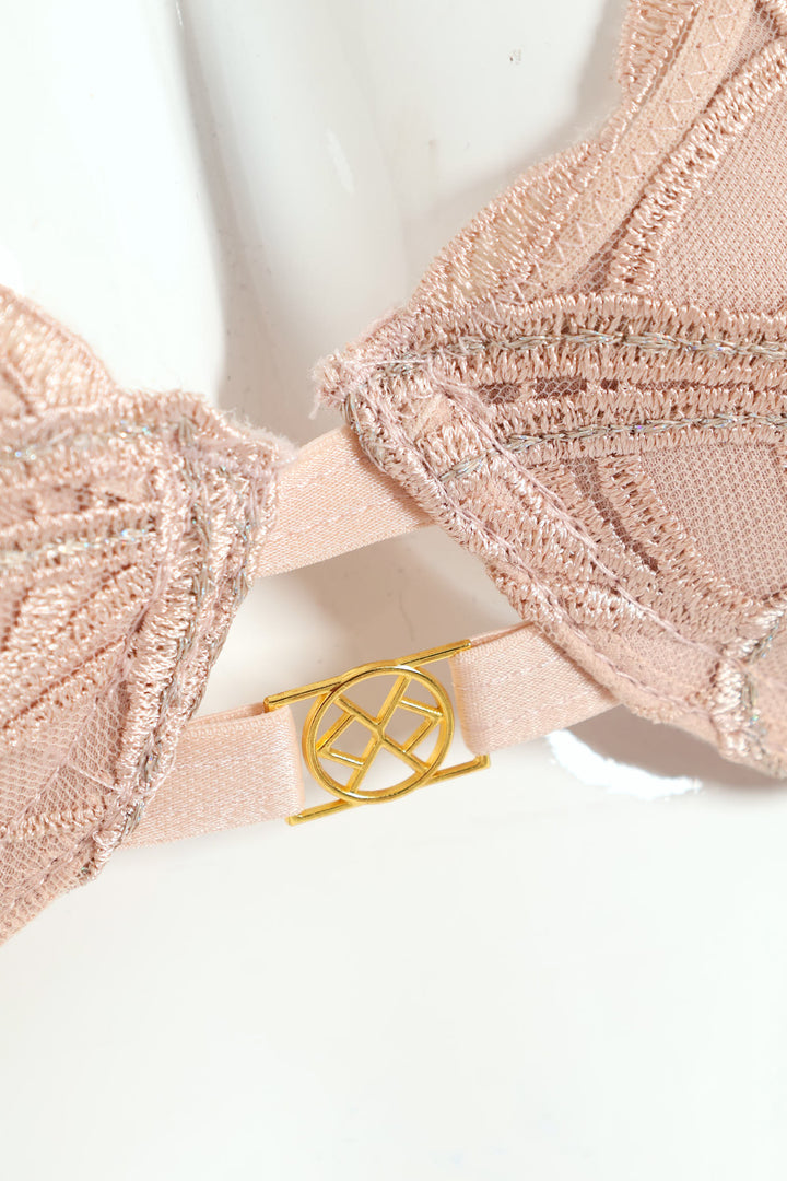 Lace Push Up T-Shirt Bra - Nude