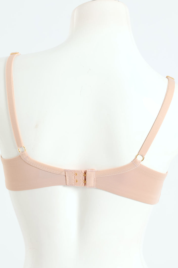 Lace Push Up T-Shirt Bra - Nude
