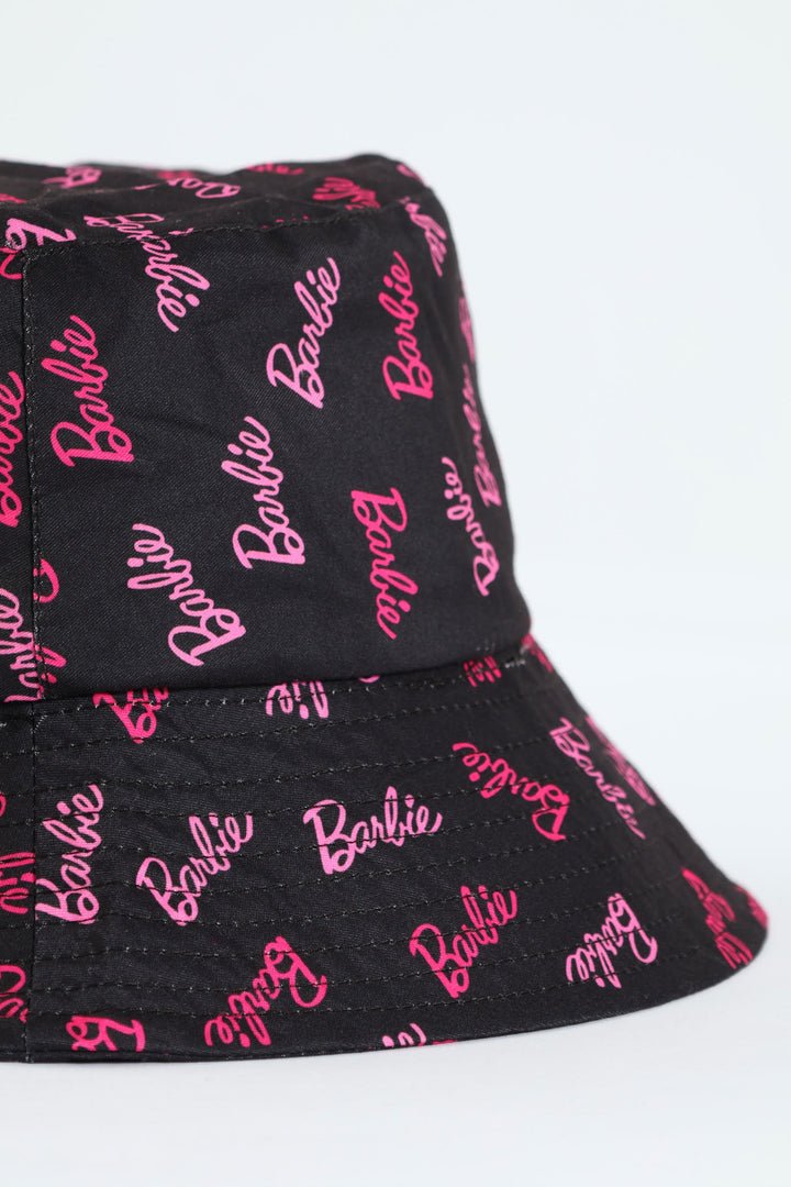 Pre-Girls Barbie Bucket Hat - Black