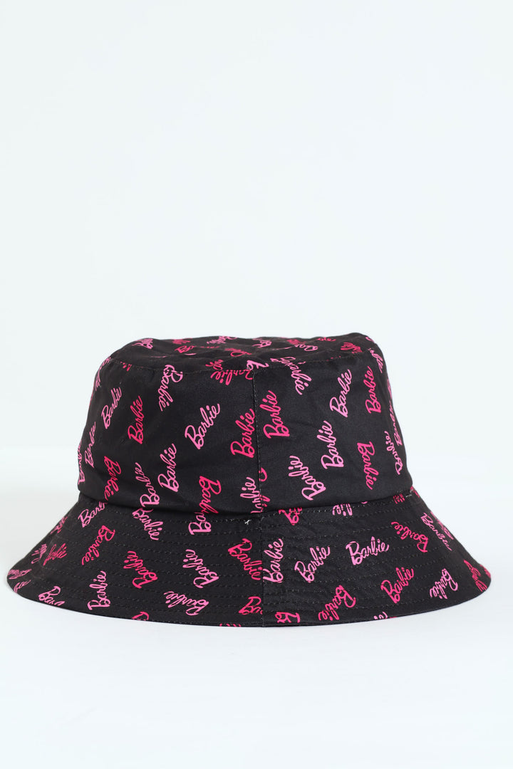 Pre-Girls Barbie Bucket Hat - Black