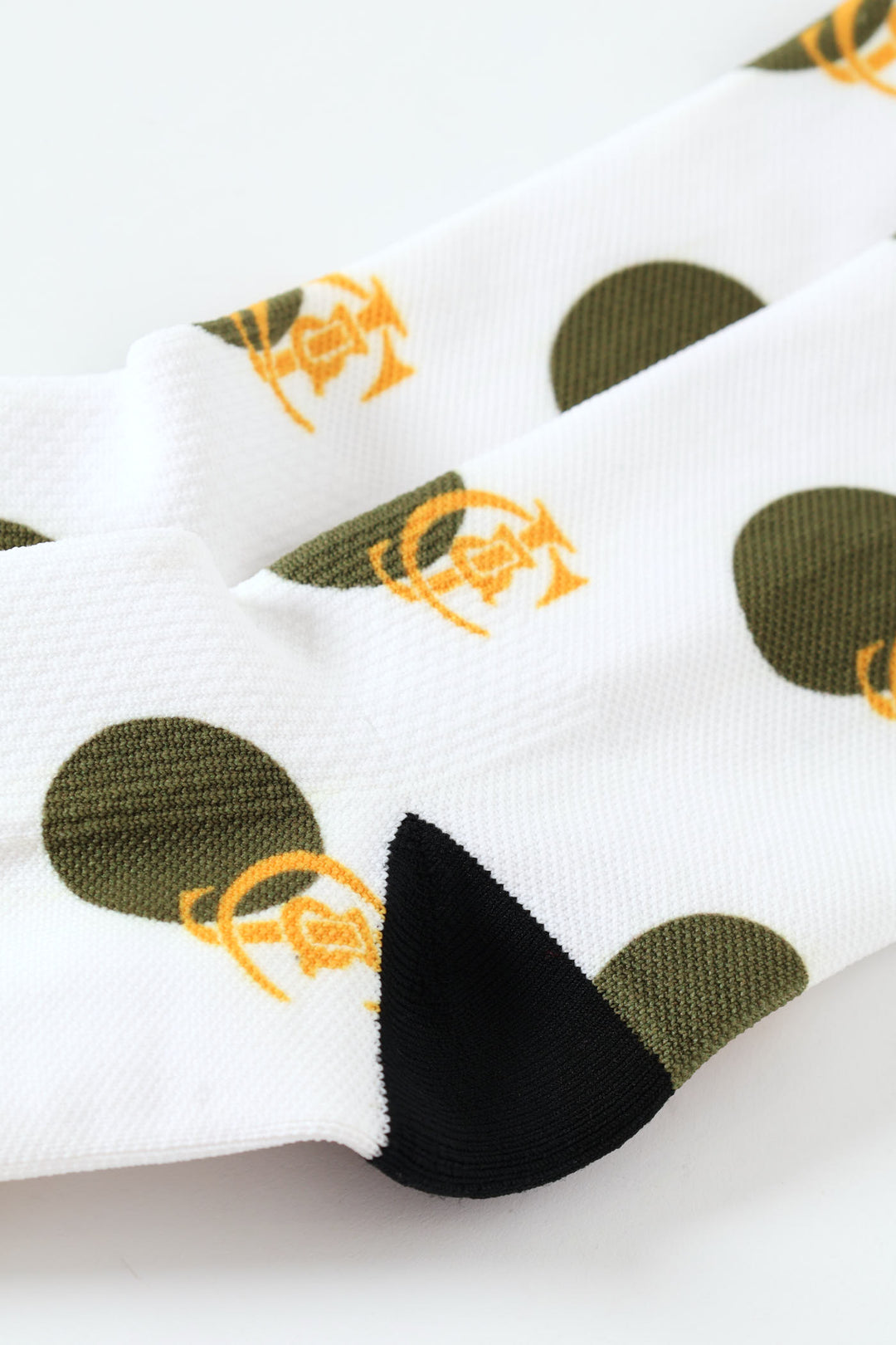 Dotted Anklet Socks - White/Green