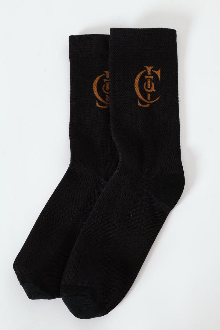 Long Anklet Socks - Black