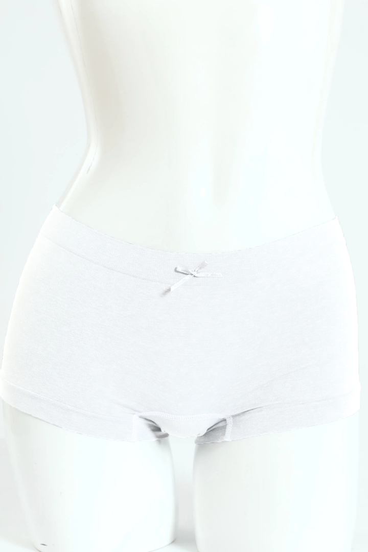 3 Pack Seamless Boyleg Panties - White/Grey Melange/Black