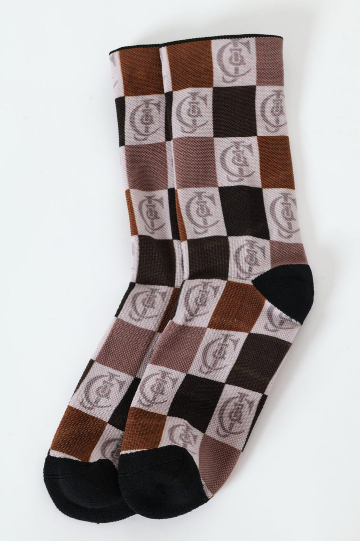 Anklet Socks - Black/Brown