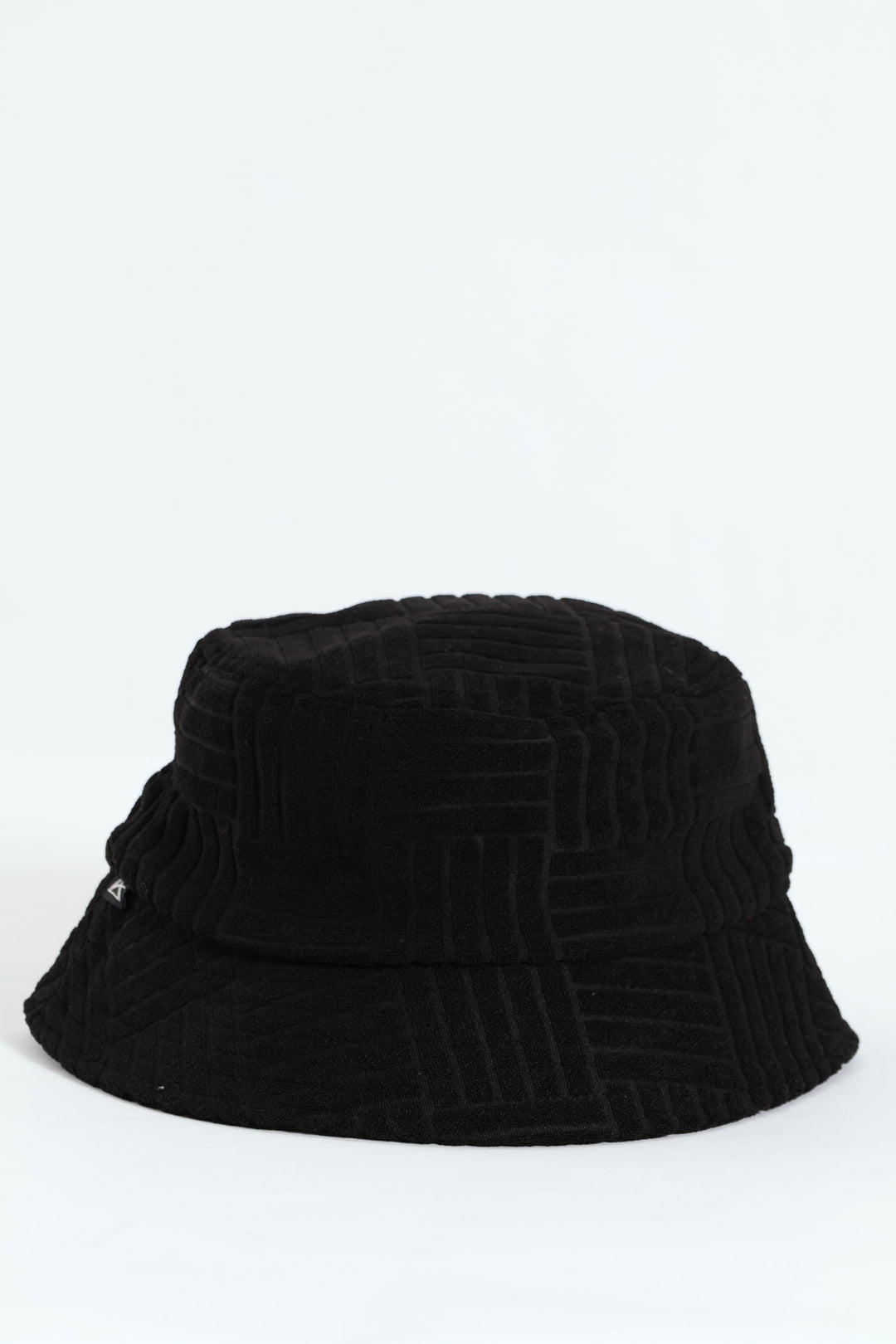 Pattern Towelling Bucket Hat - Black