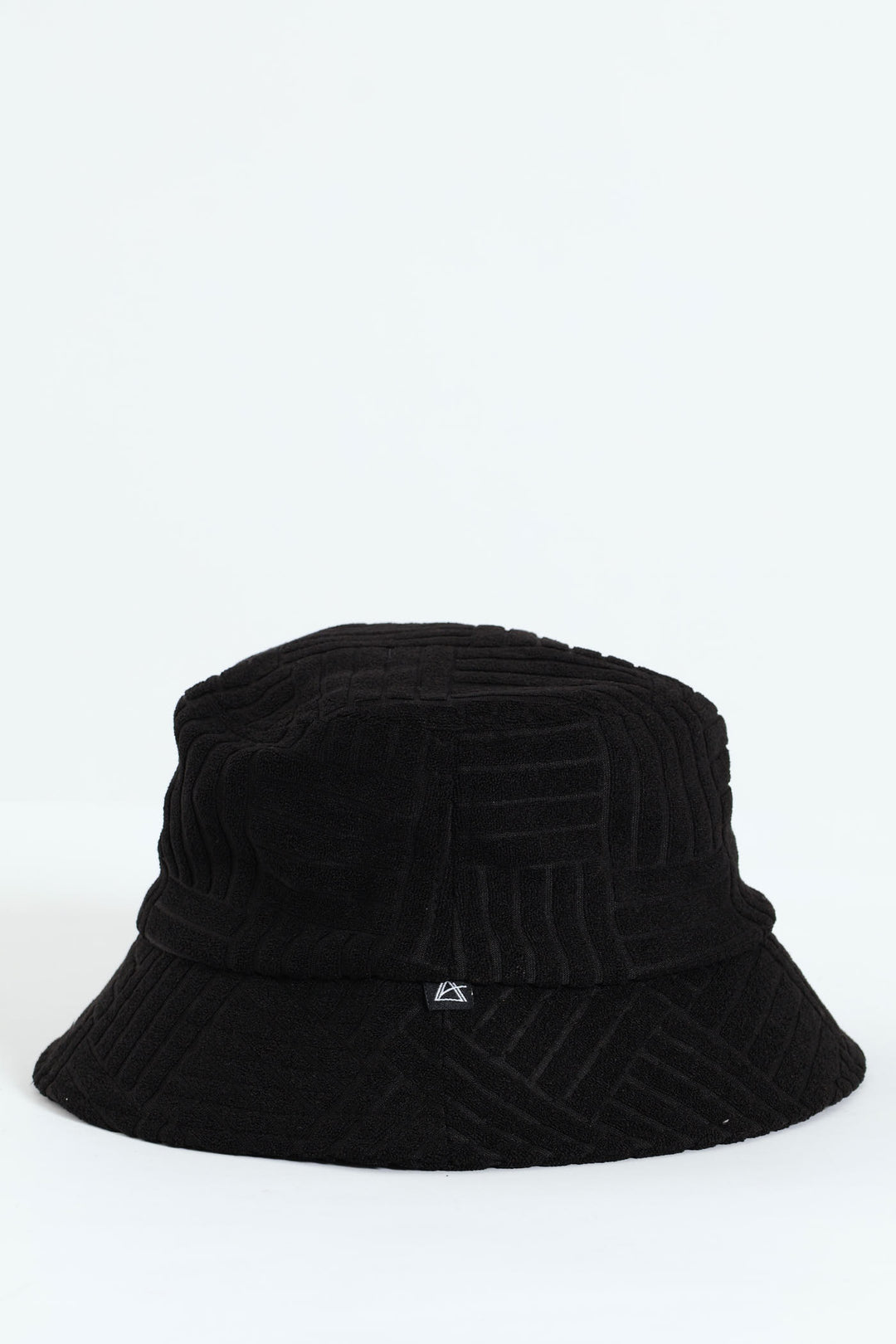 Pattern Towelling Bucket Hat - Black