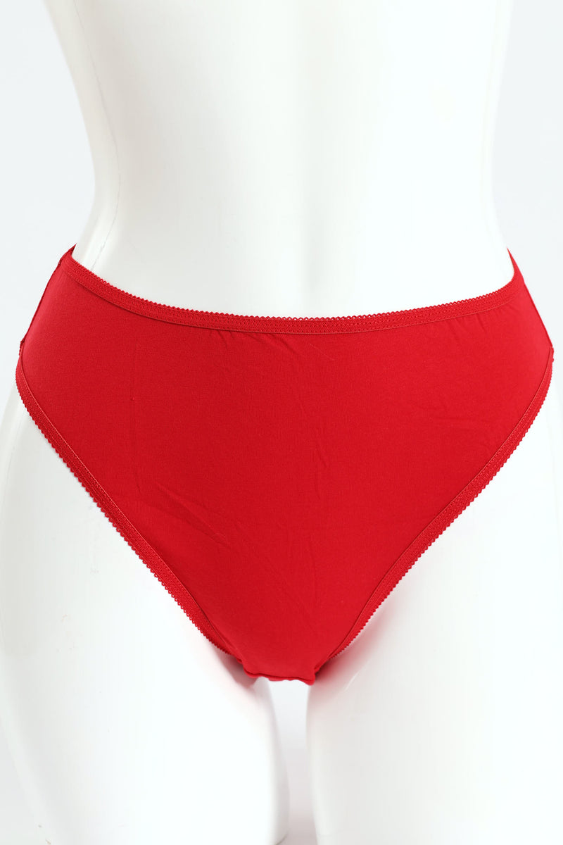 5 Pack Cotton Stretch Hicut Panties - Ditsy/Sage/White/Dot/Red