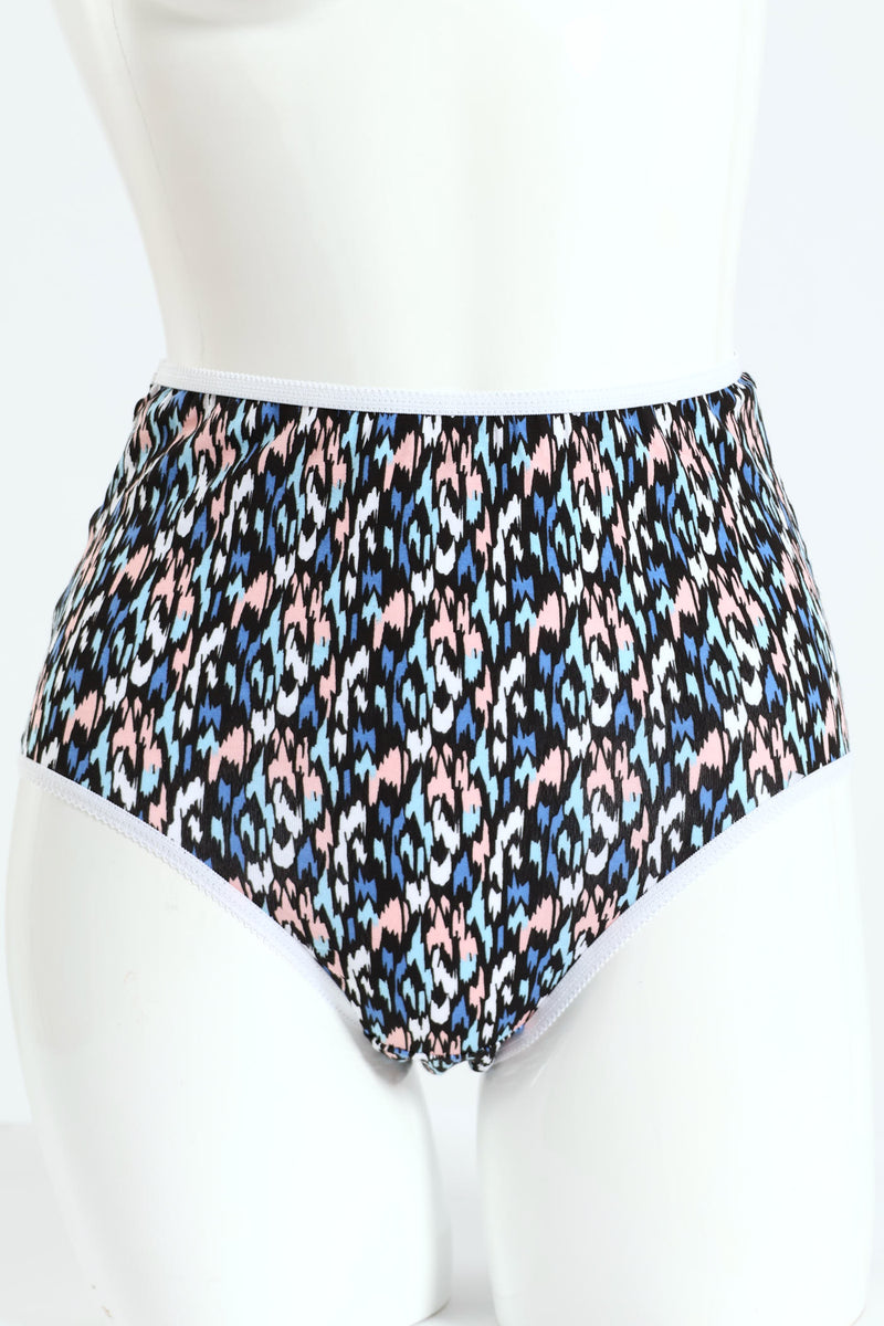 3 Pack Cotton Stretch Brief Panties - Abstract/Pale Pink/White