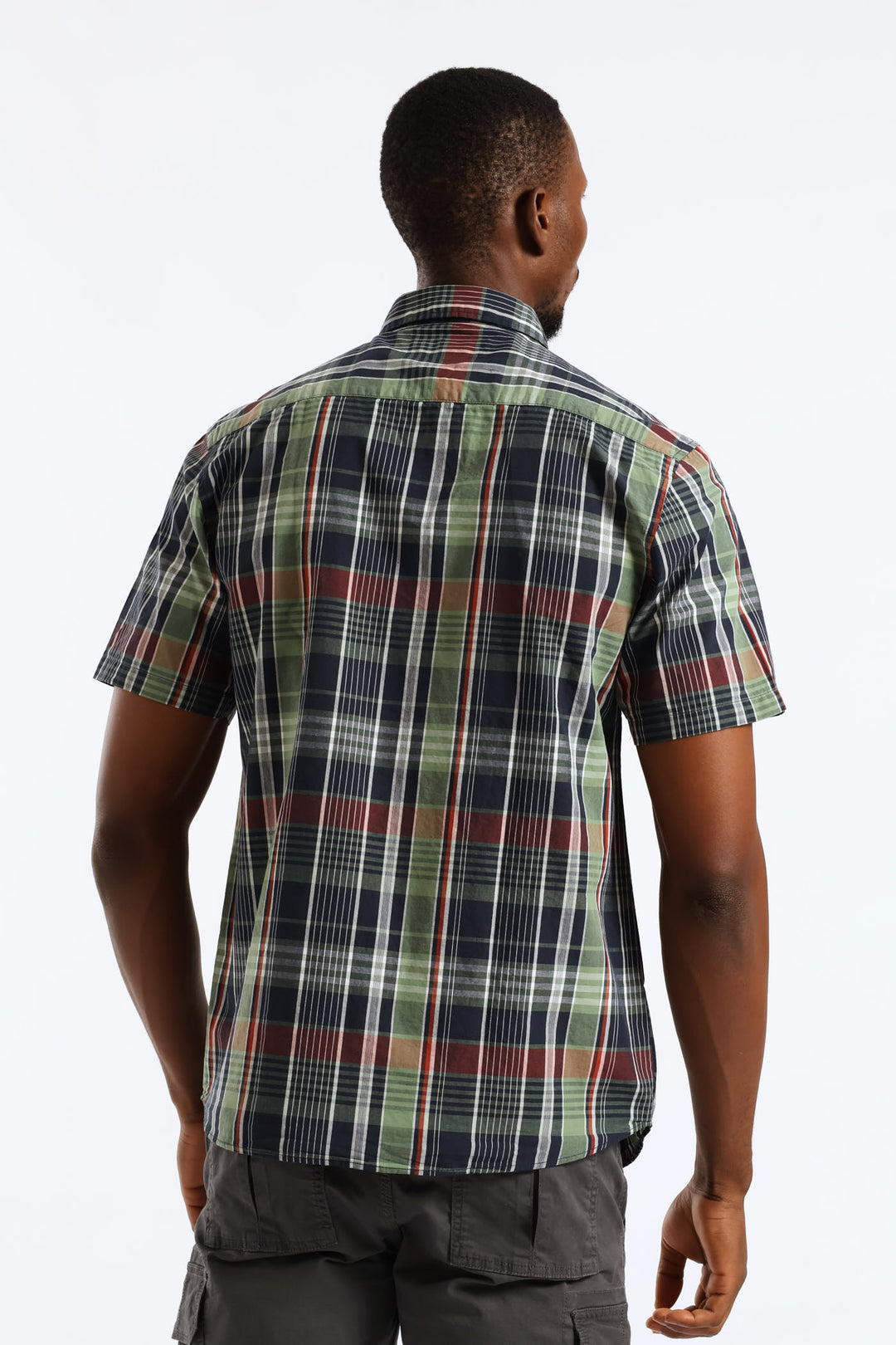 Check Button Down Shirt - Green/Navy